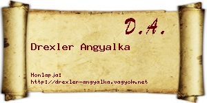 Drexler Angyalka névjegykártya
